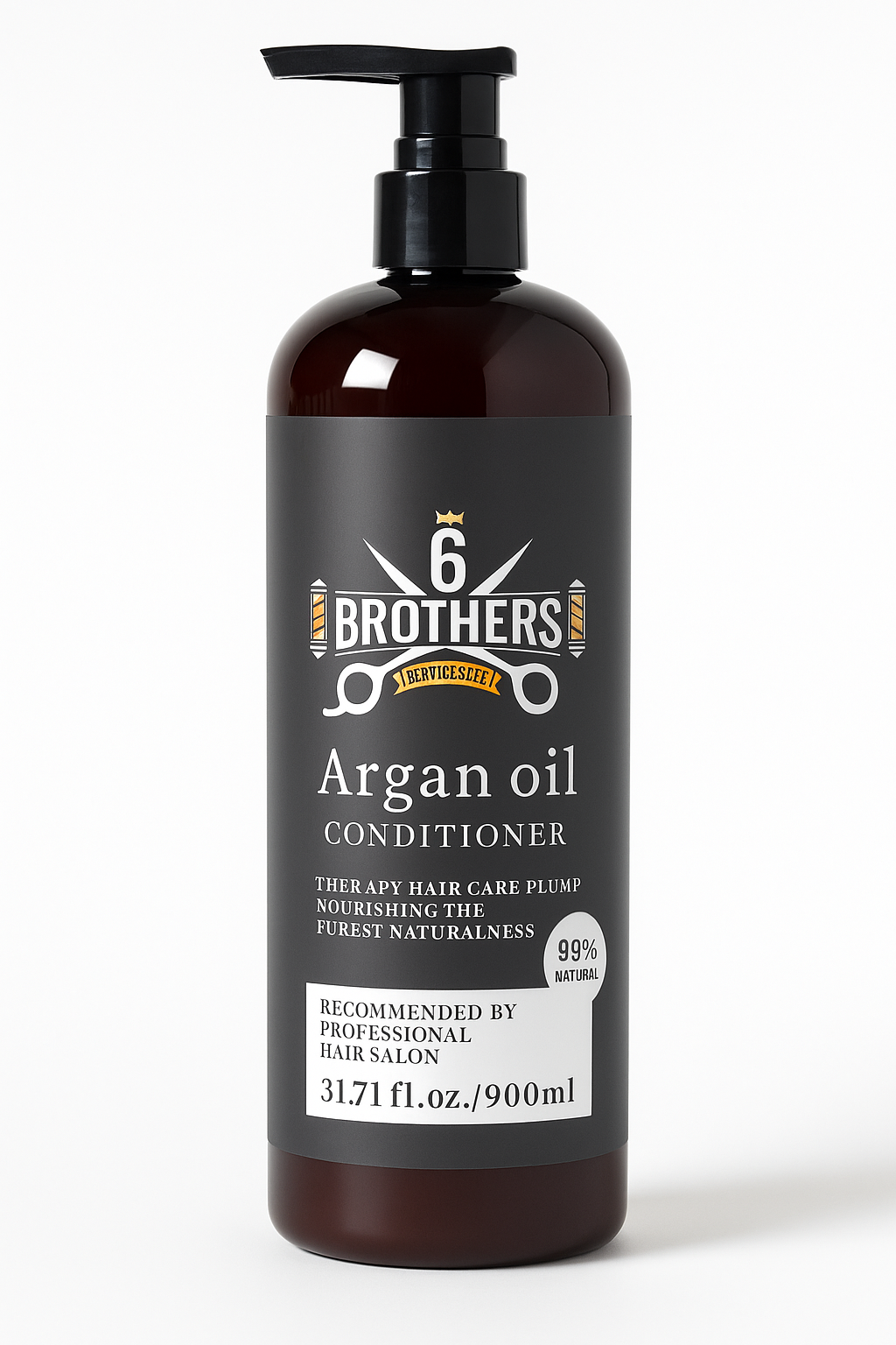 Argan Elegance Conditioner bottle with argan oil, aloe vera, and shea butter for deep hydration and smooth, healthy hair