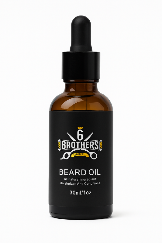 All-natural beard oil in 30ml bottle, crafted with jojoba and argan oils for hydration and shine.
