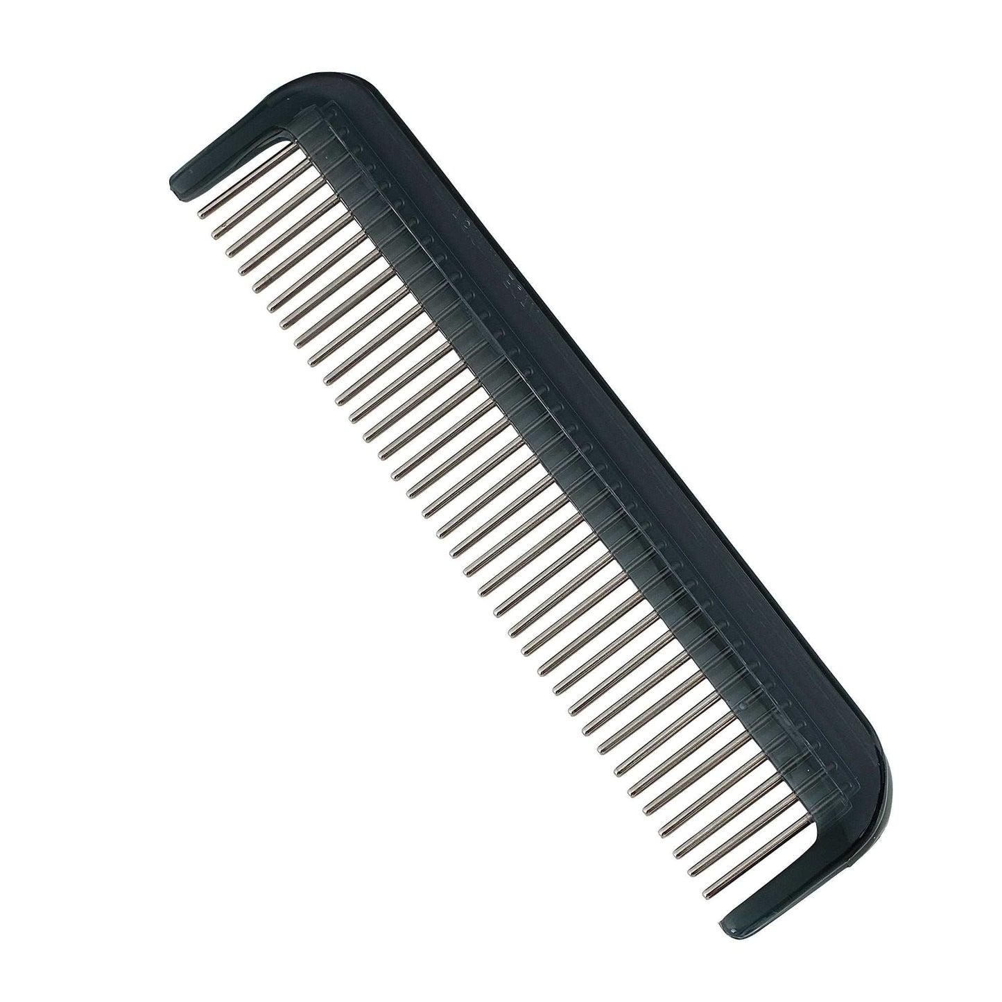 beard and mustache combs with stainless-steel pins for gentle grooming and skin massage in a sleek pouch