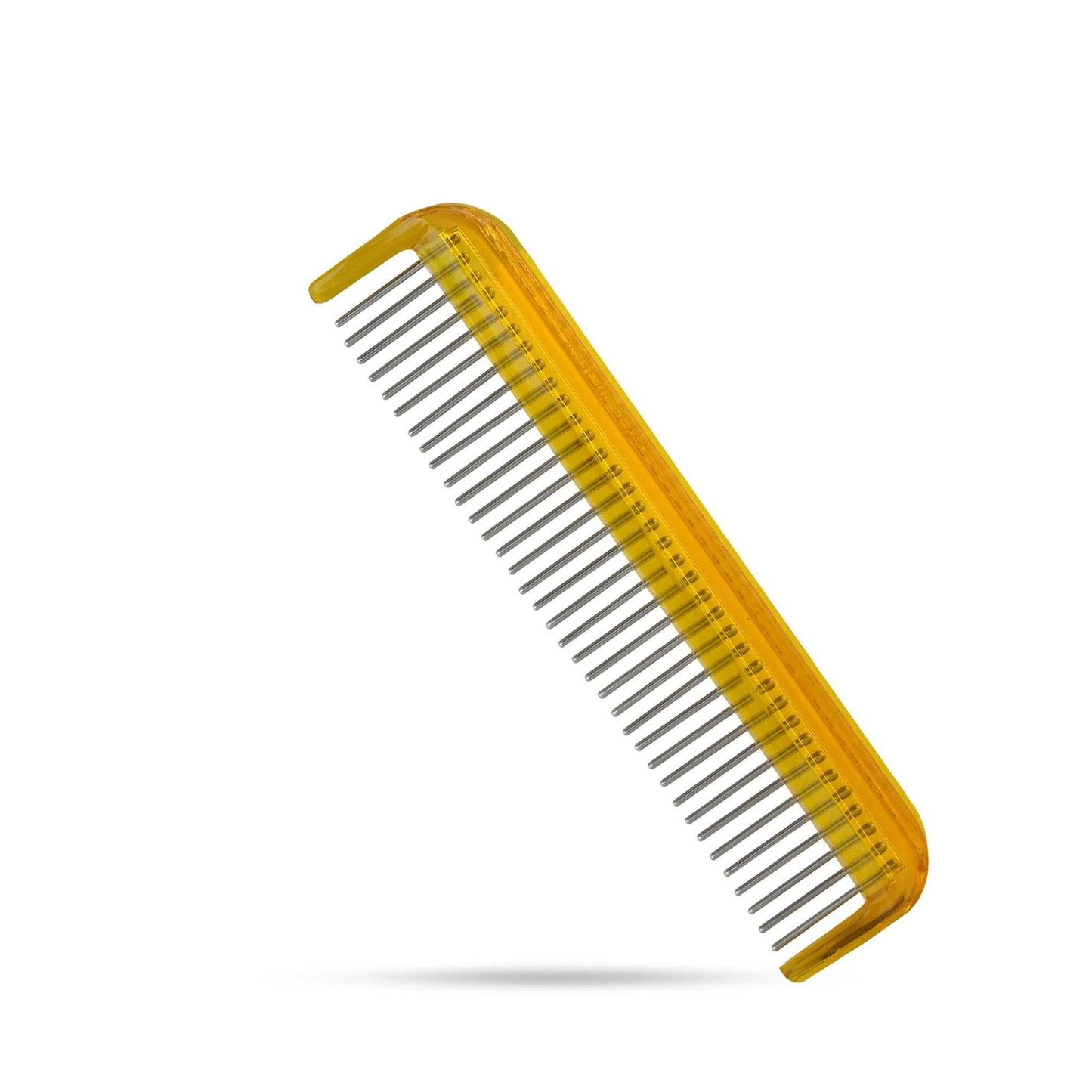 beard and mustache combs with stainless-steel pins for gentle grooming and skin massage in a sleek pouch