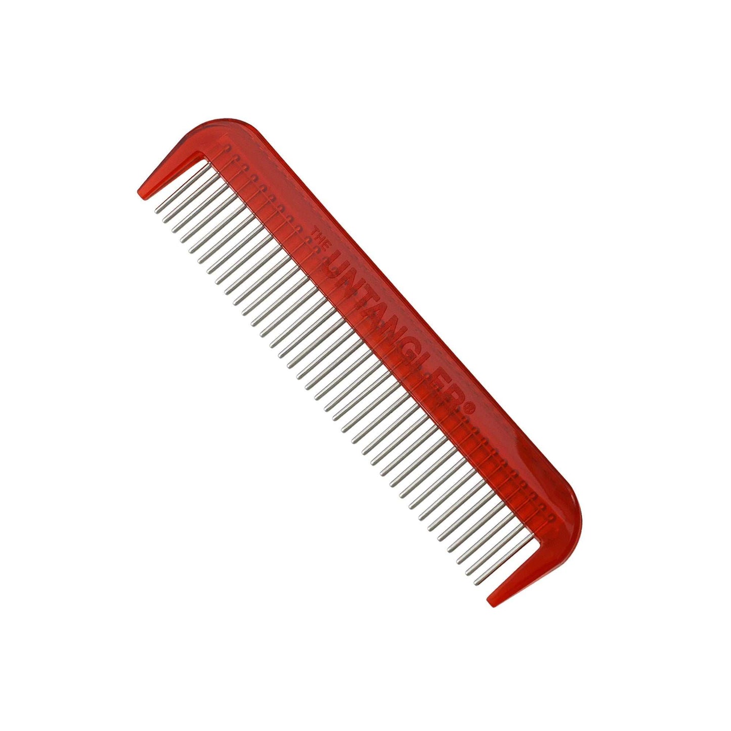 beard and mustache combs with stainless-steel pins for gentle grooming and skin massage in a sleek pouch
